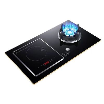 2 brûleurs à gaz de verre trempé brûleurs pliables pour l'installation sur bureau