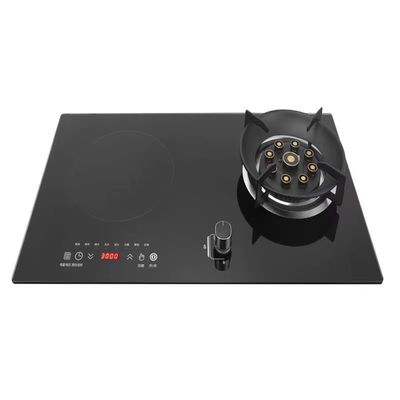 2 brûleurs à gaz de verre trempé brûleurs pliables pour l'installation sur bureau