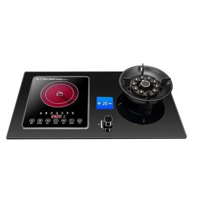 2 brûleurs à gaz de verre trempé brûleurs pliables pour l'installation sur bureau