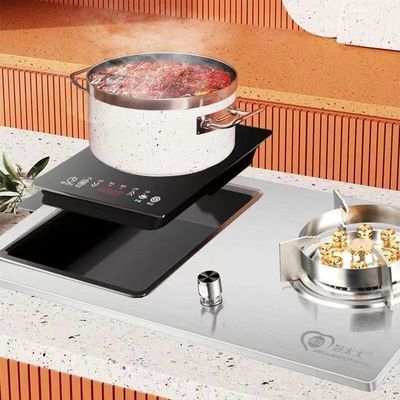2 brûleurs à gaz de verre trempé brûleurs pliables pour l'installation sur bureau