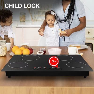 Cuisinière à induction électrique en céramique lisse 2200W pour la cuisson à la marmite et au radiateur