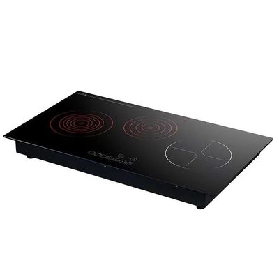 Induction de cuisinière radiante multifonctionnelle avec une puissance de 2200 W et une surface en céramique/verre