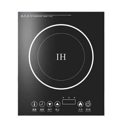 Pouvoir Noir Cuisinière à induction radiante Cuisinière électrique à plateau de cuisson en céramique