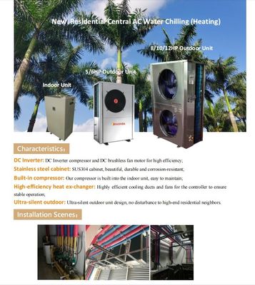 Économie d'énergie 16KW 18KW 20KW 22KW pompe à chaleur air-eau avec compresseur à onduleur