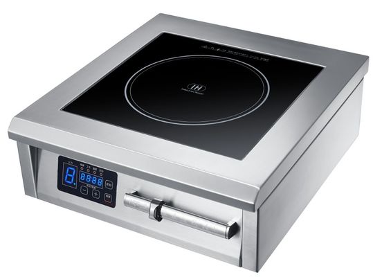 Cuisinière à induction commerciale de 220V carré 2000w avec allumage céramique piézoélectrique