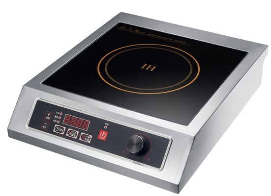 Cuisinière à induction commerciale de 220V carré 2000w avec allumage céramique piézoélectrique