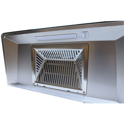 220V bouton d'appuie-bouteille incliné Capuche de cuisinière en verre noir
