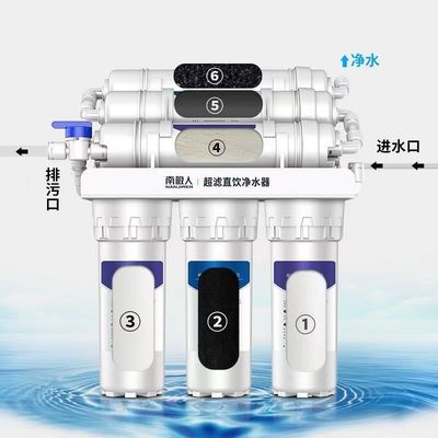 Purificateur d'eau par osmose inverse à 5 étages pour ménage, avec fonction d'eau chaude