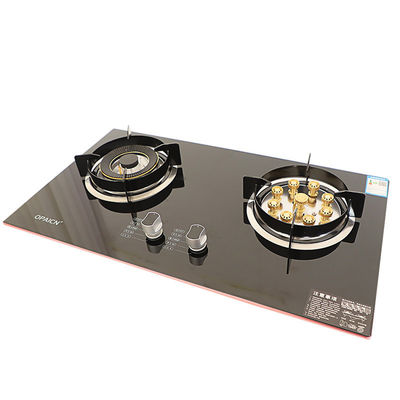Cuisinière à gaz à piézo-allumage automatique Tengao bordure métallique Table haut bouton bouton gaz naturel
