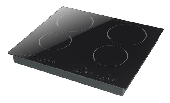 4 brûleur cuisinière à induction noire avec extraction DIAMOND 60 Made in Italy Design