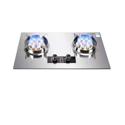 220v Cuisinière à gaz renversable Poêle avec 2 brûleurs Bureau Type intégré Cuisine Cuisine