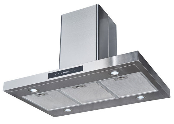 220V en acier inoxydable vitrage trempé à grande aspiration à double aspiration capot pour cuisine