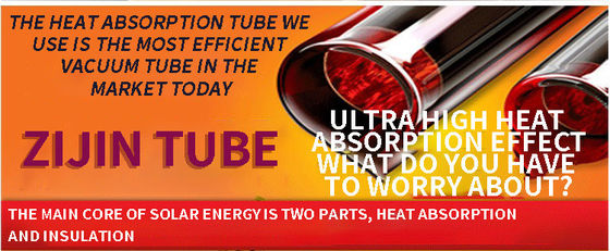 Installation de toits plats 200L chauffe-eau solaire en acier inoxydable avec tubes sans pression
