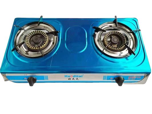 Appareil de cuisson à gaz à la maison Cuisinière Table Cuisinière à gaz Cuisinière à gaz à cuisson à gaz 2 Cuisinière à cuisinière à cuisinière avec buse en laiton