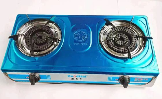 Appareil de cuisson à gaz à la maison Cuisinière Table Cuisinière à gaz Cuisinière à gaz à cuisson à gaz 2 Cuisinière à cuisinière à cuisinière avec buse en laiton