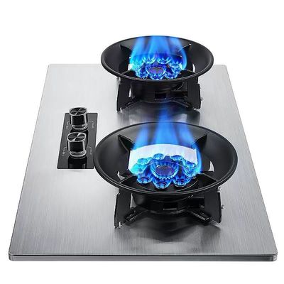 Cuisinière à gaz à allumage automatique en verre 2 brûleur Table Top en céramique Surface Cuisinière à gaz pour la maison