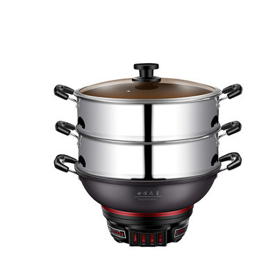 Pâtisserie électrique en acier inoxydable portable polyvalent de 28 cm pour cuisson à domicile