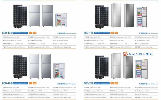 138L 105L 50L réfrigérateur solaire CC congélateur pour refroidissement des aliments dans RV et camping-car