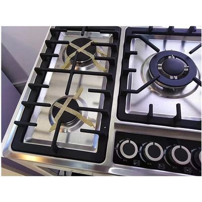 Appareil de cuisine Poêle à gaz intégrée avec 5 brûleurs et boîtier de protection en verre trempé