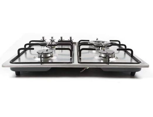 Appareil de cuisine Cuisinière à gaz avec 4 brûleurs et surface en céramique/verre