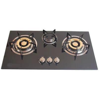 Pas de cuisinières à gaz à moisissure privée 3 brûleurs maison commerciale bleu meilleur poêle à flamme Wok