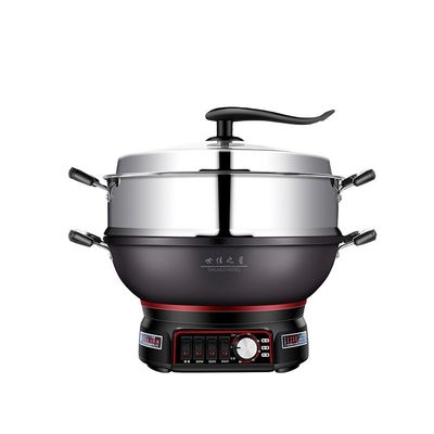 Couche antiadhésive Wok électrique pour ménage 220V Friture et friture de moules privés