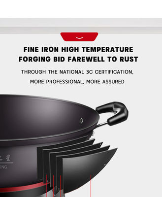 Couche antiadhésive Wok électrique pour ménage 220V Friture et friture de moules privés