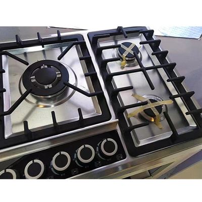 Accueil Commercial Bleu Meilleur poêle à flamme Stand Wok Cuisinière à gaz Cuisinière à double plateau 3 brûleurs