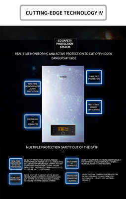 Chaudière à gaz de condensation entièrement pré-mélangée à combi mural pour une économie d'énergie de chauffage rapide