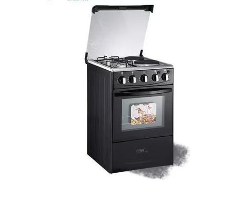 Furnotel Cuisinière en acier inoxydable à 4 brûleurs à gaz avec four à cuisinière double