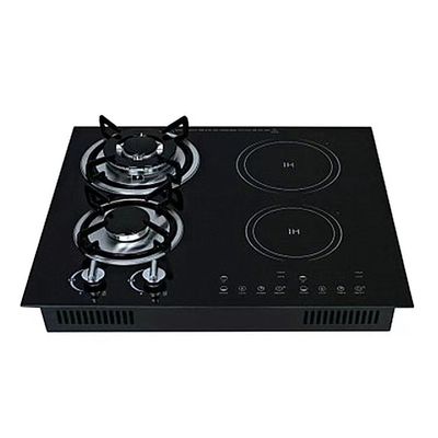 Cuisinière à gaz en acier inoxydable 4 brûleurs