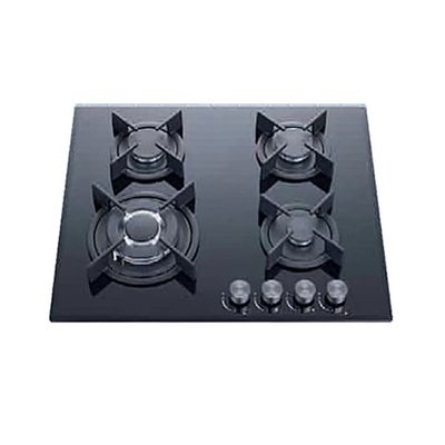 Cuisinière à gaz intégrée de 60 cm avec matériau de surface en verre trempé et 4 brûleurs