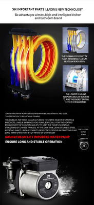 Chauffe-eau à gaz naturel à double circuit à allumage électronique pour chambre à coucher