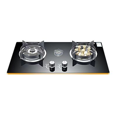 Design moderne 2 Cuisinière à gaz à brûleur avec allumage électronique et cuisinière en verre trempé