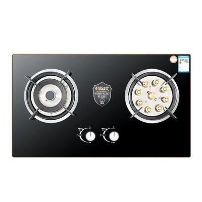 Design moderne 2 Cuisinière à gaz à brûleur avec allumage électronique et cuisinière en verre trempé