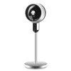 Ventilateur solaire rechargeable portable avec alimentation électrique et trois vitesses de vent