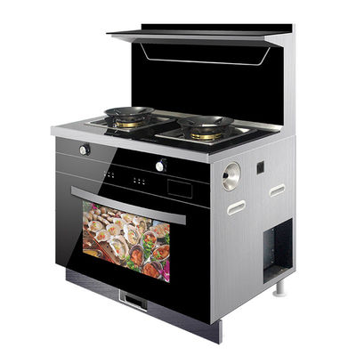 Plage de aspiration latérale Casquette Cuisinière à gaz Boîte d'intégration Fourneau machine à cuire à la vapeur et à la cuisson