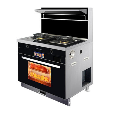 Plage de aspiration latérale Casquette Cuisinière à gaz Boîte d'intégration Fourneau machine à cuire à la vapeur et à la cuisson