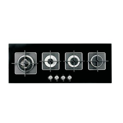 Cuisinière à gaz en acier inoxydable à allumage automatique 4 brûleur pour poêle intégré dans la cuisine