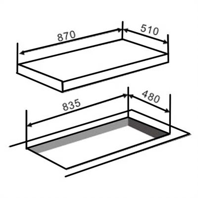 Radiant Coil Burner Cuisinier électrique 6 brûleur Cuisinier à gaz en verre