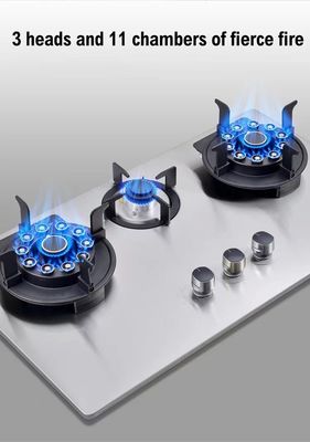 Cuisinière à gaz à Wok à flamme bleue pour l'allumage électronique 220v domestique et commercial