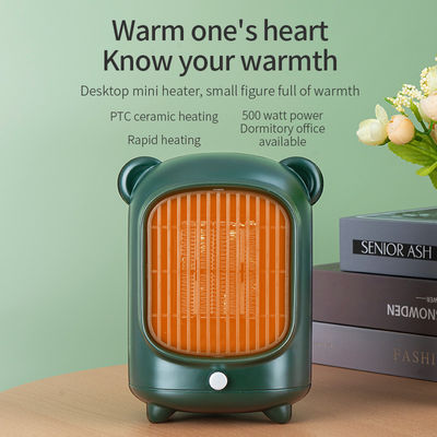 Ventilateur électrique en céramique de 500W PTC Portable Smart Personal Mini Retro Space Heater Avec CE