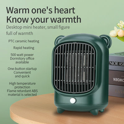 Ventilateur électrique en céramique de 500W PTC Portable Smart Personal Mini Retro Space Heater Avec CE