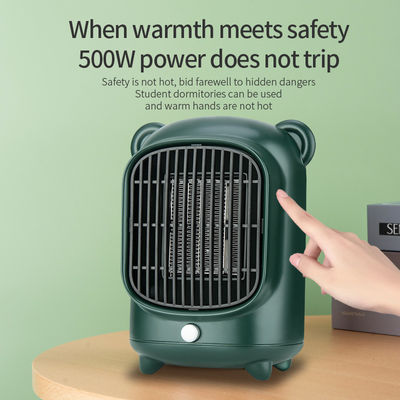 Ventilateur électrique en céramique de 500W PTC Portable Smart Personal Mini Retro Space Heater Avec CE