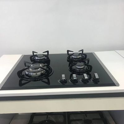 Cuisinière à gaz avec 2 brûleurs et bouton métallique en acier inoxydable