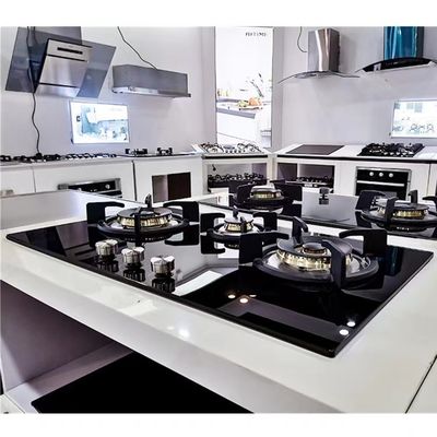 Cuisinière à gaz avec 2 brûleurs et bouton métallique en acier inoxydable