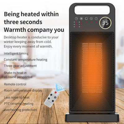 Écran tactile chauffage électrique Ventilateur en céramique PTC portable avec télécommande et installation