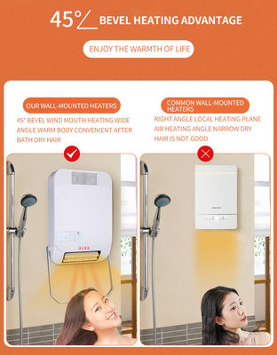QN 1800w Système d'arrêt automatique de sécurité Chauffe-eau électrique portable en blanc