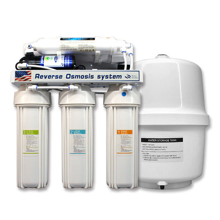 Purificateur d'eau par osmose inverse à 6 étapes à capacité de 75 GPD et membrane RO