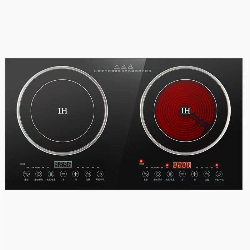 2 plaques à brûler Poêle à gaz et cuisinière à induction à double poêle électrique